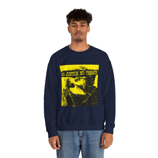 No Justice No Treats, Unisex Crewneck, Casual Wear, Gift for Activists, Cozy Fashion