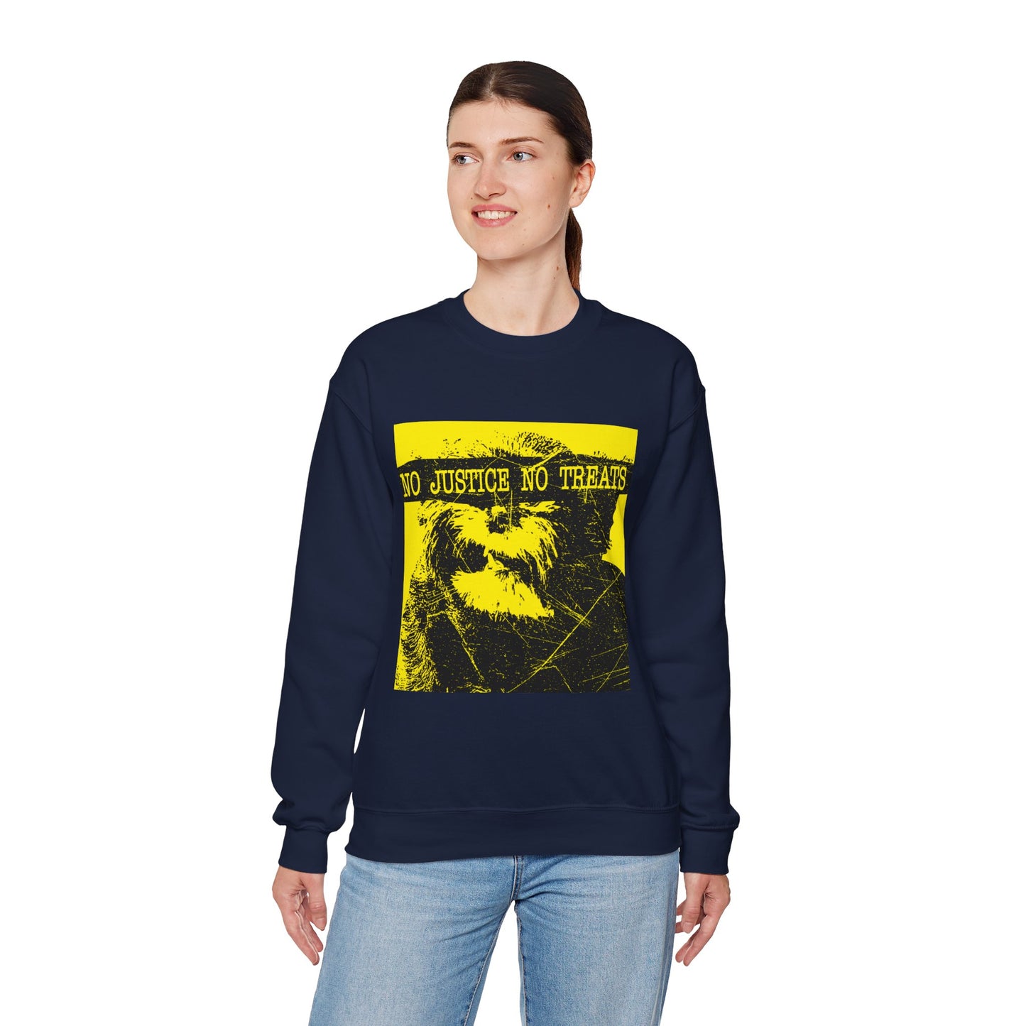 No Justice No Treats, Unisex Crewneck, Casual Wear, Gift for Activists, Cozy Fashion